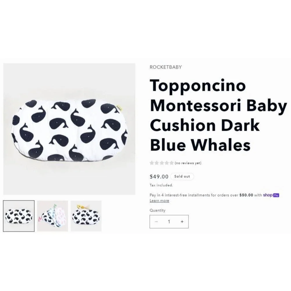 RocketBaby Topponcino Montessori Baby Cushion